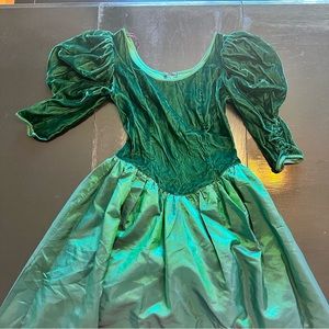 jcpenney | Dresses | Vintage Peasant Dress Gown Jcpenny Xs Emerald Green  Dress Costume Renaissance | Poshmark
